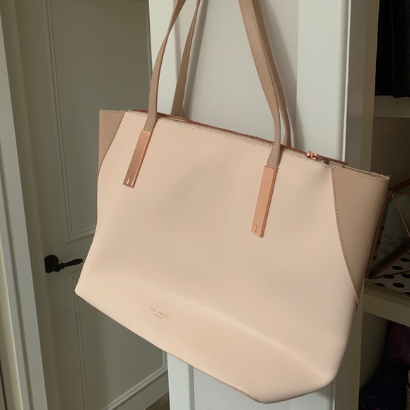Striking colorblock pink & rose gold Ted Baker bag - Picture 6 of 9